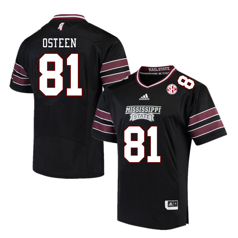 Men #81 Andrew Osteen Mississippi State Bulldogs College Football Jerseys Stitched Sale-Black